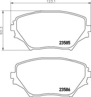 Колодки гальмівні передні дискові Toyota RAV-4 1.8, 2.0 2.4 (00-05) NISSHINBO NP1036