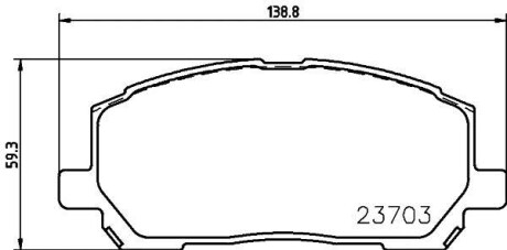 Колодки гальмівні передні дискові Lexus RX 300 3.0 (00-03) NISSHINBO NP1041