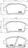 Колодки тормозные дисковые передние Toyota Corolla 1.5, 1.8 (02-07),Yaris 1.0, 1.3, 1.5, 1.8 (99-05) NISSHINBO NP1054 (фото 1)