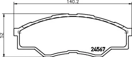 Колодки гальмівні передні дискові Toyota Hilux 2.5, 2.7, 3.0 (07-) NISSHINBO NP1055