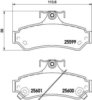 Колодки гальмівні задні дискові Toyota Camry, RAV-4 2.0, 2.2, 2.4 (06-)/Lexus ES 250h, 300h (12-) NISSHINBO NP1056 (фото 1)