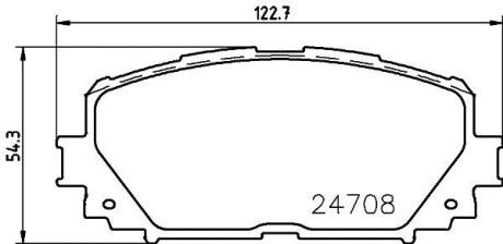 Колодки гальмівні передні дискові Toyota Yaris 1.3, 1.5, 1.8 (05-) NISSHINBO NP1060