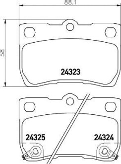 Колодки тормозные дисковые задние Lexus IS 250, 200d, 220d, Lexus GS 300, 430, 450h (05-) NISSHINBO NP1067