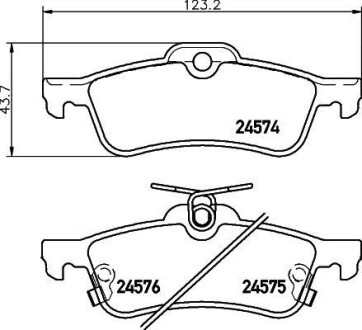 Колодки гальмівні задні дискові Toyota Yaris 1.3, 1.4, 1.5 (10-)/Honda Civic 1.4, 1.8, 2.2 (12-) NISSHINBO NP1068