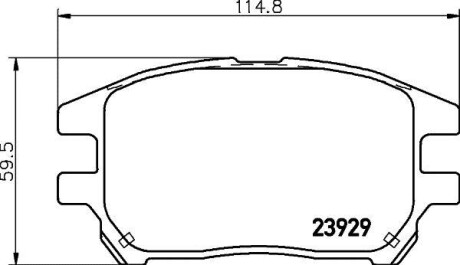 Колодки гальмівні передні дискові Lexus RX 300 (00-03) NISSHINBO NP1076