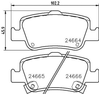 Колодки гальмівні задні дискові Toyota Auris 1.4, 1.6, 1.8, 2.0 (06-) NISSHINBO NP1114