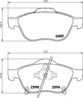 Колодки гальмівні передні дискові Toyota Avensis 1.6, 1.8, 2.0 (97-03) NISSHINBO NP1117