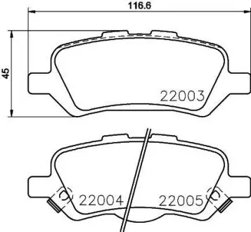 Колодки дискові гальмові задні Toyota Venza 2.7 (08-) NISSHINBO NP1126