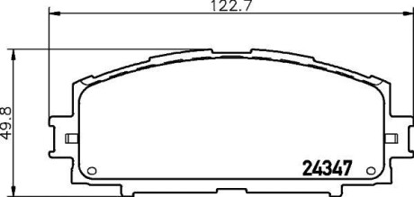 Колодки гальмівні передні дискові Toyota Yaris 1.3, 1.5 (12-) NISSHINBO NP1128