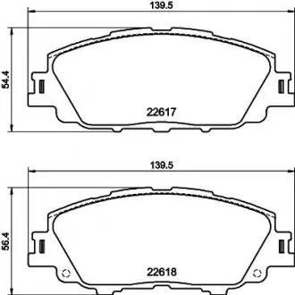 Колодки гальмівні передні дискові Toyota Corolla (E21) (19-) NISSHINBO NP1176
