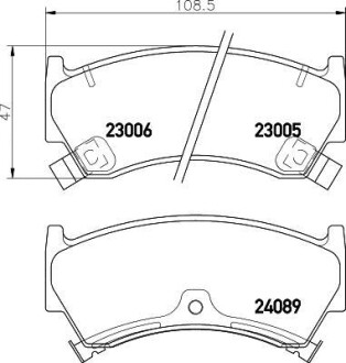 Колодки гальмівні передні дискові Nissan Almera 1.4, 1.6 (95-00) NISSHINBO NP2007 (фото 1)