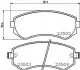 Колодки тормозные дисковые передние Nissan Almera 1.4, 1.6, 2.0 (95-00), Patrol 4.2 4.8 (00-) NISSHINBO NP2015 (фото 1)