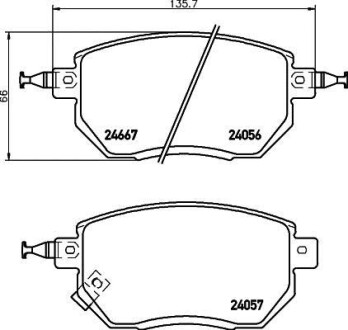 Колодки гальмівні передні дискові Nissan Murano, Qashqai 2.5, 3.5 (07-) NISSHINBO NP2024