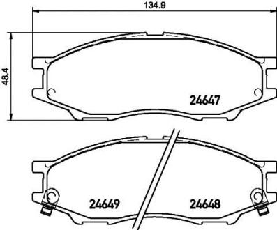 Колодки гальмівні передні дискові Nissan Almera Classic 1.6 (06-) NISSHINBO NP2038