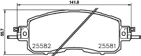 Колодки гальмівні передні дискові Nissan Teana 2.5 (13-) NISSHINBO NP2040