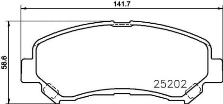 Колодки гальмівні передні дискові Nissan Qashqai, X-Trail 1.6, 2.0, 2.5 (07-) NISSHINBO NP2048