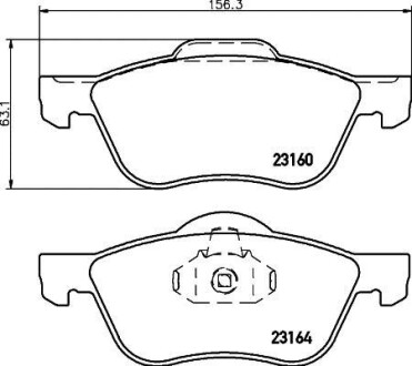 Колодки гальмівні передні дискові Nissan Primera 1.6, 1.8, 2.0 (96-02) NISSHINBO NP2071