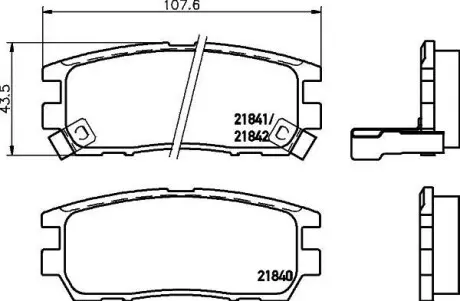 Колодки тормозные дисковые задние Mitsubishi Pajero II 2.6, 2.8, 3.0 (94-00) NISSHINBO NP3002