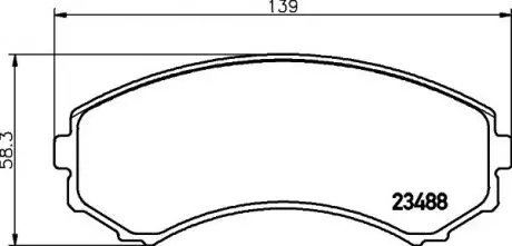 Колодки гальмівні передні дискові Strong Ceramic Mitsubishi Pajero 2.5, 3.2, 3.8 (06-) NISSHINBO NP3006SC