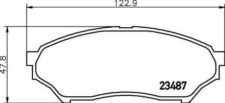 Колодки гальмівні передні дискові Mitsubishi Pajero 1.8, 2.0 (99-07) NISSHINBO NP3015