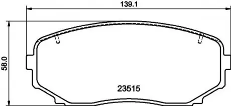 Колодки гальмівні передні дискові Mitsubishi Pajero Sport III KS_ (15-) NISSHINBO NP3037SC