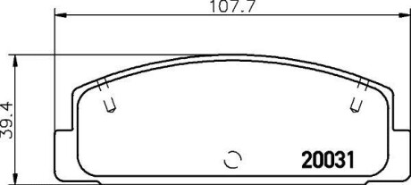 Колодки гальмівні задні дискові Mazda 6 1.8, 2.0, 2.2 (07-) NISSHINBO NP5004