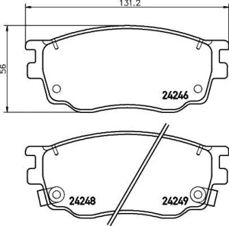 Колодки гальмівні передні дискові Mazda 6 1.8, 2.0 (02-07) NISSHINBO NP5013