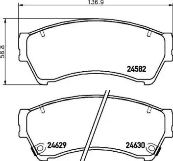 Колодки гальмівні передні дискові Mazda 6 1.8 2.0, 2.2 (07-) NISSHINBO NP5017