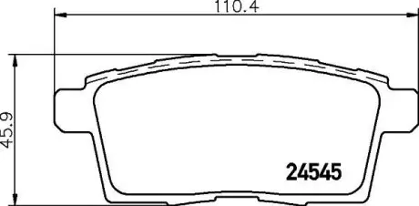Колодки гальмівні задні дискові Mazda CX-7, CX-9 2.2, 2.3, 3.7 (07-) NISSHINBO NP5024