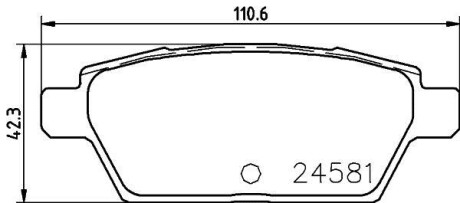 Колодки гальмівні задні дискові Mazda 6 2.3, 3.7 (05-) NISSHINBO NP5026