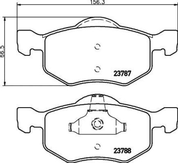 Колодки тормозные дисковые передние Mazda Tribute 2.0, 3.0 (06-08)/Ford KA 1.2, 1.3 (08-) NISSHINBO NP5028