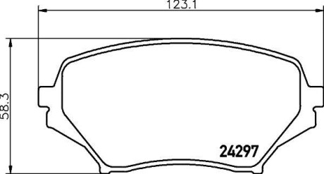 Колодки гальмівні передні дискові Mazda MX-5 1.8, 2.0 (05-15) NISSHINBO NP5044 (фото 1)