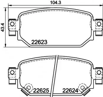 Колодки гальмівні задні дискові Mazda 3 (13-), CX-3 (15-) NISSHINBO NP5072