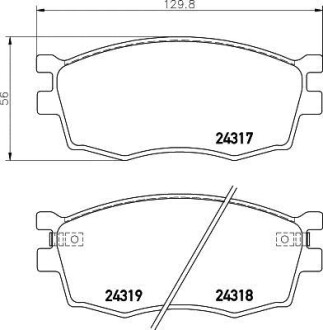 Колодки тормозные дисковые передние Hyundai Accent/Kia Rio 1.4, 1.6 (05-10) NISSHINBO NP6008