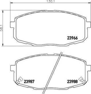 Колодки гальмівні передні дискові Hyundai i30/Kia Ceed 1.4, 1.6, 2.0 (07-) NISSHINBO NP6023