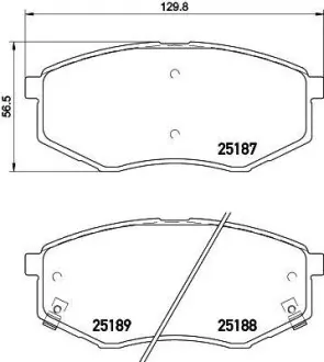 Колодки гальмівні передні дискові Hyundai i20 1.4, 1.6 (10-) NISSHINBO NP6039