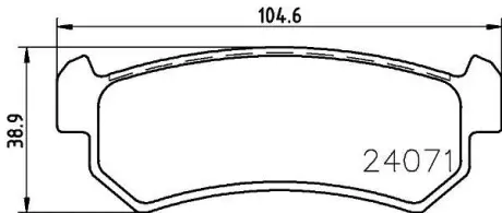 Колодки гальмівні задні дискові Daewoo Nubira/Chevrolet Lachetti 1.6, 1.8 (03-) NISSHINBO NP6045