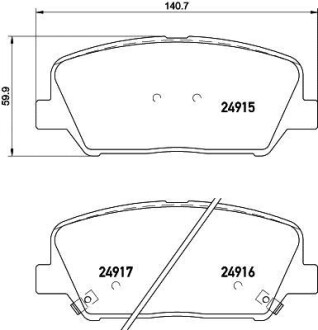 Колодки гальмівні передні дискові Kia Ceed, i30 1.4, 1.6 (12-) NISSHINBO NP6047 (фото 1)