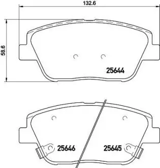 Колодки гальмівні передні дискові Kia Optima 2.0, 2.4 (10-) NISSHINBO NP6049