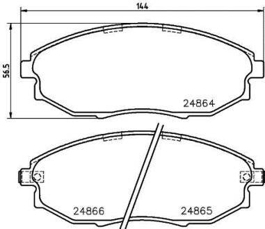 Колодки гальмівні передні дискові Chevrolet Epica 2.0 2.5 (06-) NISSHINBO NP6077