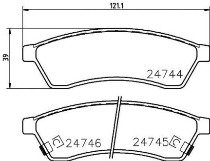 Колодки гальмівні задні дискові Chevrolet Epica 2.0, 2.5 (06-) NISSHINBO NP6078