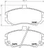 Колодки гальмівні передні дискові Hyundai Elantra 1.6, 1.8, 2.0 (00-06) NISSHINBO NP6079 (фото 1)