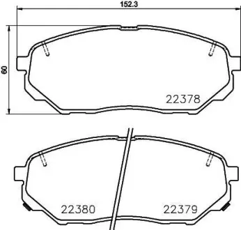 Колодкитормозныедисковые передние Hyundai Santa Fe IV (TM) (18-) NISSHI NISSHINBO NP6098