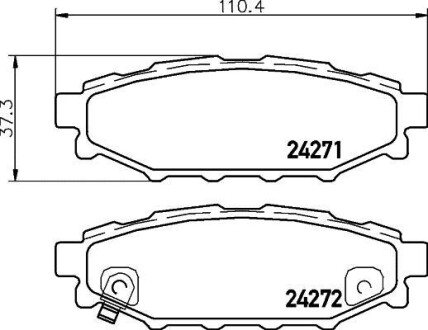 Колодки гальмівні задні дискові Subaru Forester, Impreza, Legacy, Outback 2.0, 2.2, 2.5 (03-) NISSHINBO NP7006 (фото 1)