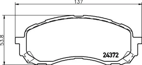 Колодки гальмівні передні дискові Subaru Impreza, Forester, Lagacy 1.6, 2.0 (02-) NISSHINBO NP7007
