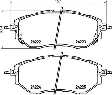 Колодки тормозные дисковые передние Subaru Forester, Legacy, Outback 2.0, 2.5 3.0 (07-) NISSHINBO NP7008