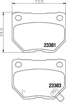 Колодки гальмівні задні дискові Subaru Impreza 2.0, 2.5 (00-07) NISSHINBO NP7011