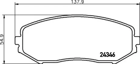 Колодки гальмівні передні дискові Suzuki Grand Vitara 1.6, 2.0, 2.4 (05-) NISSHINBO NP9003