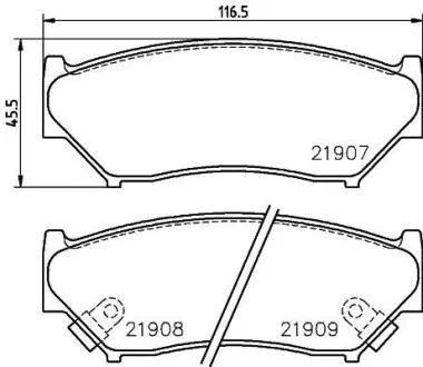 Колодки тормозные дисковые передние Suzuki Grand Vitara 1.6, 2.0 (98-03), Jimny 1.5 4x4 (05-) NISSHINBO NP9005