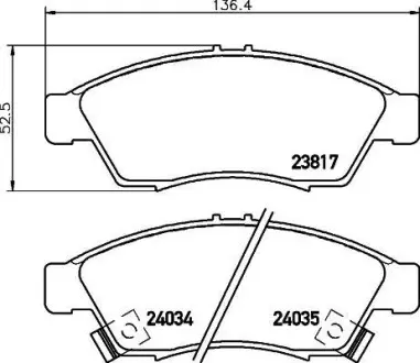 Колодки гальмівні передні дискові Suzuki Leana 1.4 1.6 (02-06) NISSHINBO NP9013